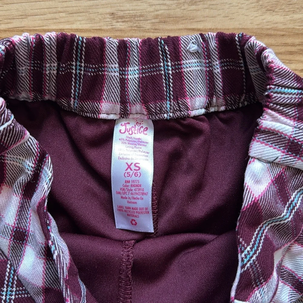 Justice Plaid A-Line Skort - size XS